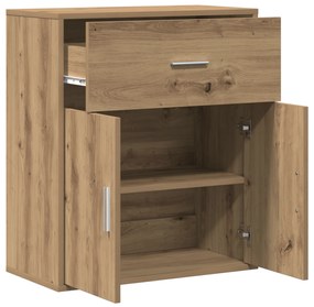 vidaXL Πλαϊνό γραφείο artisan δρυς 60 x 31 x 70 εκ Επεξεργασμένο ξύλο