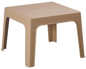 Τραπεζάκι παραλίας SLEEK ΙΙ Τετράγωνο Πολυπροπυλένιο σε Καπουτσίνο 49.5x49.5x40Υεκ. 49.5x49.5x40 εκ.