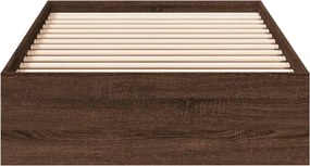 vidaXL Πλαίσιο Κρεβατιού με Συρτάρια Καφέ Δρυς 75x190 εκ.
