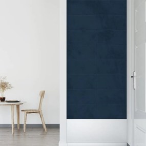 vidaXL Πάνελ Τοίχου 12 τεμ. Μπλε 60 x 30 εκ. 2,16 μ² Βελούδο