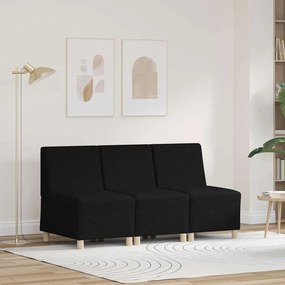 vidaXL Μοναδικός Καναπές χωρίς Χερούλια 3 pcs Μαύρο 55 x 74 x 82 εκ.