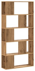 vidaXL Βιβλιοθήκη 5 Επιπέδων Δρυς 80,5x23,5x162,5 εκ. Επεξεργ. Ξύλο
