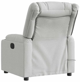 vidaXL καρέκλα ανάκλισης μασάζ Cloud Grey Fabric