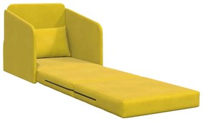 vidaXL Κρεβάτι καναπές Κίτρινο 65 x 80 x 83 εκ. Βελούδο