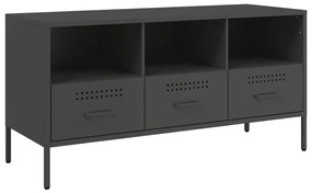 vidaXL Έπιπλο Τηλεόρασης Μαύρο 100,5x39x50,5 εκ. Ατσάλινο