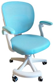 Καρέκλα γραφείου παδική Bernu pakoworld ύφασμα mesh σε σιελ απόχρωση 47x56x80-90εκ