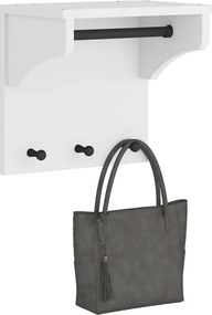 VidaXL Επίτοιχη κρεμάστρα παλτών SANDNES Λευκό 43x30x42 εκ. Πεύκο ξύλο