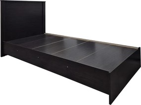 Κρεβάτι Athos pakoworld σε wenge απόχρωση 90x190εκ