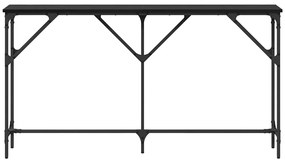 vidaXL Τραπέζι κονσόλας Μαύρη δρυς 140 x 23 x 75 cm