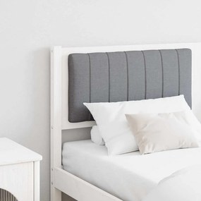 vidaXL Ταπετσαρισμένο κεφαλάρι Λευκό 150 cm Στερεά ξυλεία πεύκου
