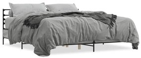 vidaXL Πλαίσιο Κρεβατιού Γκρι Sonoma 180x200 εκ. Επεξ. Ξύλο &amp; Μέταλλο