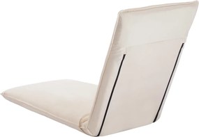 vidaXL Ξαπλώστρα Πτυσσόμενη Λευκό Κρεμ από Ύφασμα Oxford