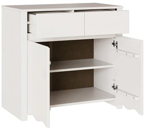 vidaXL Πλαϊνό γραφείο Drammen Λευκό 79 x 43 x 75.5 εκ