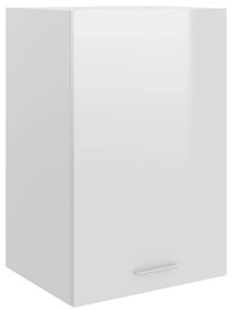 Ντουλάπι Κρεμαστό Γυαλιστερό Λευκό 39,5x31x60 εκ. Μοριοσανίδα - Λευκό