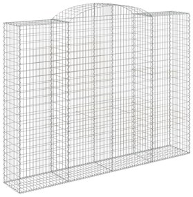 vidaXL Συρματοκιβώτια Τοξωτά 6 τεμ. 300x50x220/240 εκ. Γαλβαν. Ατσάλι