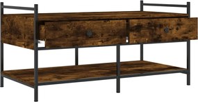 vidaXL Τραπεζάκι Σαλονιού Καπνιστή Δρυς 99x50x50 εκ. Επεξεργασμ. Ξύλο