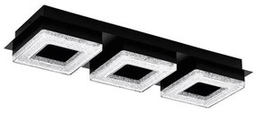 Φωτιστικό Οροφής-Πλαφονιέρα Led Fradelo 1 99325 3000K Black-Clear Eglo Crystal, Metal