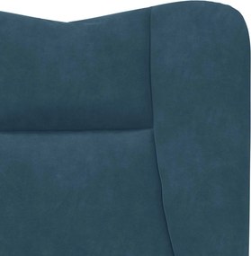 vidaXL Πολυθρόνα Μπλε 63 x 67 x 94 εκ. Βελούδο