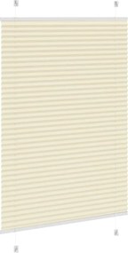 vidaXL Πλισέ περσίδα Κρέμα 85x100 cm Πλάτος υφάσματος 84,4 cm