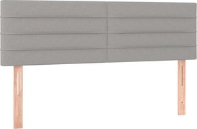 vidaXL Κρεβάτι Boxspring με Στρώμα &amp; LED Αν.Γκρι 140x200 εκ Υφασμάτινο