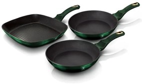 Berlinger Haus BH-6167F Σετ Αντικολλητικά Τηγάνια 3τμχ. Emerald Collection