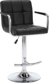 vidaXL Σκαμπό Μπαρ 2 τεμ. Μαύρα από Συνθετικό Δέρμα