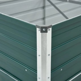 vidaXL Ζαρντινιέρα Υπερυψωμένη Πράσινη 480x80x45 εκ. Γαλβαν. Χάλυβας