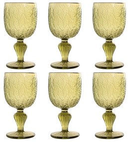 Σετ Ποτηριών Home ESPRIT Πράσινο Κρυστάλλινο 250 ml (x6)