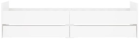 vidaXL Πλαίσιο Κρεβατιού με Συρτάρια Χωρίς Στρώμα Λευκό 100x200 εκ.