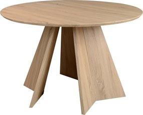 Τραπέζι Bibble pakoworld MDF σε φυσική απόχρωση Φ120x76εκ