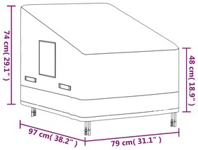 ΚΑΛΥΜΜΑΤΑ ΠΟΛΥΘΡΟΝΑΣ ΚΗΠΟΥ 2ΤΕΜ 79X97X48/74ΕΚ ΎΦΑΣΜΑ 600DOXFORD 3203381