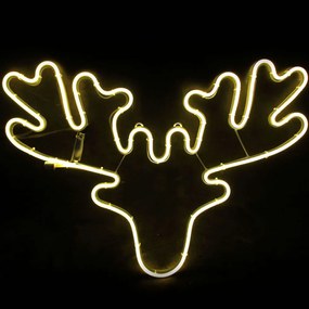 Χριστουγεννιάτικα Λαμπάκια Με Σχήμα Reindeer Head 300 Led X083001414 60,5x42+150cm 18W Yellow Aca