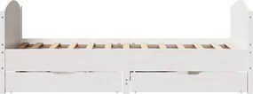 vidaXL Σκελετός Κρεβ. Χωρίς Στρώμα Λευκό 90x190 εκ Μασίφ Πεύκο