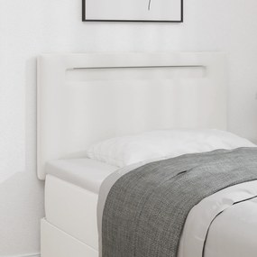 vidaXL κεφαλάρι Απλό Σχέδιο Καθαρό Άσπρο 90 εκ Ψεύτικη Δέρμα
