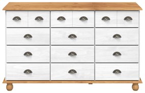 vidaXL Συρταριέρα 'ASKIM' Λευκή 79x40x133.5 cm Στερεό Ξύλο Πεύκου