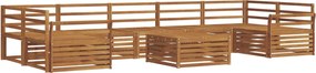 vidaXL Σειρά Καναπέ Εξωτερικού 8 pcs Φυσικό