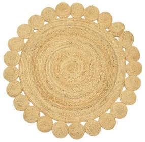 Χαλί Voni Inart φυσικό γιούτα Φ120x1εκ 302-000007 302-000007 Καφέ