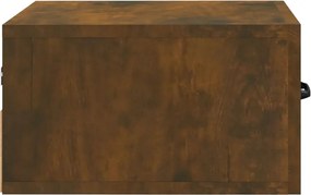 vidaXL Κομοδίνο Επιτοίχιο Καπνιστή Δρυς 35 x 35 x 20 εκ.