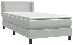 BOX SPRING ΚΡΕΒΑΤΙ ΜΕ ΣΤΡΩΜΑ ΑΝΟΙΧΤΟ ΓΚΡΙ 90X220 ΕΚ. ΒΕΛΟΥΔΙΝΟ 3318057