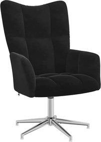 vidaXL Πολυθρόνα Relax Μαύρη Βελούδινη