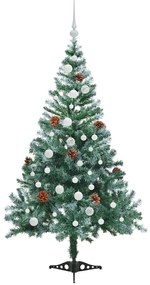 vidaXL Τεχνητό Χριστουγεννιάτικο Δέντρο Πράσινο 150 cm PVC και Χάλυβας