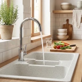 Sanitec Classic 325 (97×51) - Γρανιτένιος νεροχύτης - Granite GREY