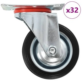 vidaXL Ρόδες Περιστρεφόμενες 32 τεμ. 75 χιλ.