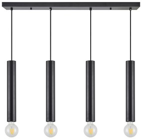 SE21-BL-5-4BL ADEPT TUBE BLACK Black Pendant+ HOMELIGHTING 77-8674