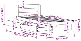 ΣΚΕΛΕΤΟΣ ΚΡΕΒ. ΧΩΡΙΣ ΣΤΡΩΜΑ ΚΑΦΕ ΚΕΡΙΟΥ 100X200 ΕΚ ΜΑΣΙΦ ΠΕΥΚΟ 3309841