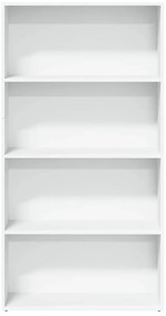 vidaXL Βιβλιοθήκη Λευκή 80x30x152 εκ. από Επεξεργασμένο Ξύλο