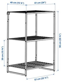 JOSTEIN ραφιέρα/εσωτερικού/εξωτερικού χώρου/σύρμα, 61x40x90 cm 794.369.28