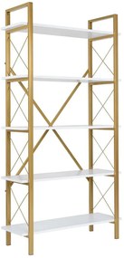 Ραφιέρα Δαπέδου Elysian 241NRD1335 90x33,5x180cm White-Gold