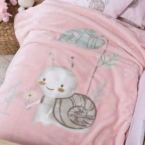 Κουβέρτα Βελουτέ Κούνιας (100x140) Nef-Nef Homeware Baby Cute Snail