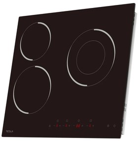 Tesla HV6300MB Γυάλινη Κεραμική Εστία, 5700W, 9 στάδια, Χρονοδιακόπτης, Ένδειξη καυτής επιφάνειας, Προστασία παιδιών, Μαύρο